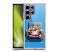 Head Case Designs sous Licence Officielle P.D. Moreno Fauteuil Fat Cat Oeuvre d'art Furry Fun Coque en Gel [Qualité Militaire] Compatible avec Samsung Galaxy S25 Ultra Et Compatible avec MagSafe