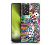 Head Case Designs sous Licence Officielle P.D. Moreno Las Vegas 2 Villes Coque en Gel [Protection de Qualité Militaire] Compatible avec Galaxy A52 / A52s / 5G (2021)