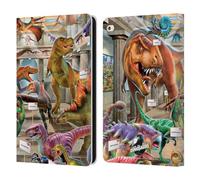 Head Case Designs sous Licence Officielle P.D. Moreno Musée Scène de Dinosaure Étui Portefeuille en Cuir Compatible avec Apple iPad Air 2 (2014)