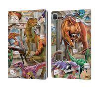 Head Case Designs sous Licence Officielle P.D. Moreno Musée Scène de Dinosaure Étui Portefeuille en Cuir Compatible avec Apple iPad Pro 12.9 2020/2021/2022