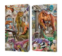 Head Case Designs sous Licence Officielle P.D. Moreno Musée Scène de Dinosaure Étui Portefeuille en Cuir Compatible avec Apple iPad 9.7 2017 / iPad 9.7 2018
