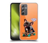 Head Case Designs sous Licence Officielle P.D. Moreno Planche À roulettes Bouledogue Français Oeuvre d'art Furry Fun Coque Dure pour l'arrière Compatible avec Samsung Galaxy A54 5G