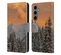 Head Case Designs sous Licence Officielle Patrik Lovrin Nuages Orange au-Dessus Couchers de Soleil Magiques Étui Portefeuille en Cuir Compatible avec Samsung Galaxy S25