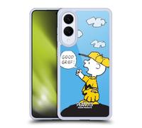 Head Case Designs sous Licence Officielle Peanuts Bon Chagrin Charlie Brown Coque en Gel [Protection de Qualité Militaire] Compatible avec Samsung Galaxy S25 Edge