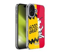 Head Case Designs sous Licence Officielle Peanuts Charlie Bon Chagrin Moitié Et Rires Coque en Gel [Protection de Qualité Militaire] Compatible avec Apple iPhone 17