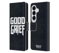 Head Case Designs sous Licence Officielle Peanuts Charlie Brown Good Grief Chemise Rock Étui Portefeuille en Cuir Compatible avec Samsung Galaxy S26