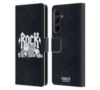 Head Case Designs sous Licence Officielle Peanuts Charlie Brown Snoopy Chemise Rock Étui Portefeuille en Cuir Compatible avec Samsung Galaxy A35 5G