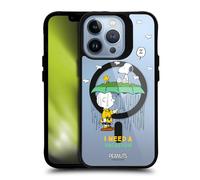 Head Case Designs sous Licence Officielle Peanuts Charlie Brown & Woodstock Snoopy & Friends Black Shockproof Bumper Case [Military Grade] Compatible with Apple iPhone 13 Pro and with MagSafe
