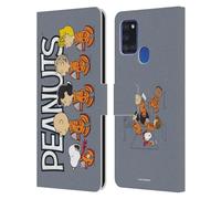 Head Case Designs sous Licence Officielle Peanuts Costume d'astronaute Secrets d'Apollo 10 Étui Portefeuille en Cuir Compatible avec Samsung Galaxy A21s (2020)