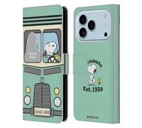 Head Case Designs sous Licence Officielle Peanuts Coutume Personnalisé Cammionette Art Étui Portefeuille en Cuir Compatible avec Apple iPhone 17 Pro