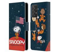 Head Case Designs sous Licence Officielle Peanuts Drapeau Secrets d'Apollo 10 Étui Portefeuille en Cuir Compatible avec Galaxy A52 / A52s / 5G (2021)