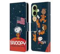 Head Case Designs sous Licence Officielle Peanuts Drapeau Secrets d'Apollo 10 Étui Portefeuille en Cuir Compatible avec Apple iPhone 17