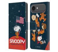 Head Case Designs sous Licence Officielle Peanuts Drapeau Secrets d'Apollo 10 Étui Portefeuille en Cuir Compatible avec Apple iPhone 17 Air
