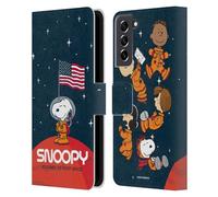 Head Case Designs sous Licence Officielle Peanuts Drapeau Secrets d'Apollo 10 Étui Portefeuille en Cuir Compatible avec Samsung Galaxy S21 FE 5G