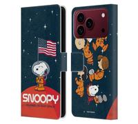 Head Case Designs sous Licence Officielle Peanuts Drapeau Secrets d'Apollo 10 Étui Portefeuille en Cuir Compatible avec Apple iPhone 18 Pro Max