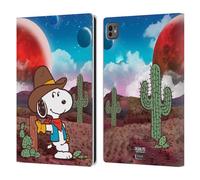 Head Case Designs sous Licence Officielle Peanuts Garde De Nébuleuse Snoopy Cow-Boy Spatial Étui Portefeuille en Cuir Compatible avec Apple iPad Pro 11 M4/M5 2024/2025