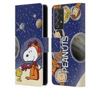 Head Case Designs sous Licence Officielle Peanuts Haut de la Lune Secrets d'Apollo 10 Étui Portefeuille en Cuir Compatible avec Galaxy A52 / A52s / 5G (2021)