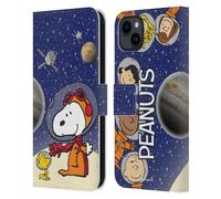 Head Case Designs sous Licence Officielle Peanuts Haut de la Lune Secrets d'Apollo 10 Étui Portefeuille en Cuir Compatible avec Apple iPhone 15 Plus