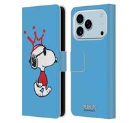 Head Case Designs sous Licence Officielle Peanuts Joe Cool Les Nombreux Visages De Snoopy Étui Portefeuille en Cuir Compatible avec Apple iPhone 17 Pro