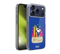 Head Case Designs sous Licence Officielle Peanuts Joe Cool Surfe Snoopy Aérographe De Passage Coque en Gel [Protection de Qualité Militaire] Compatible avec Apple iPhone 17 Pro Max