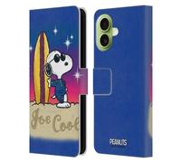 Head Case Designs sous Licence Officielle Peanuts Joe Cool Surfe Snoopy Aérographe De Passage Étui Portefeuille en Cuir Compatible avec Apple iPhone 17