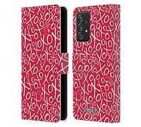 Head Case Designs sous Licence Officielle Peanuts Modèle Scellé avec Un Baiser Étui Portefeuille en Cuir Compatible avec Samsung Galaxy A53 5G (2022)
