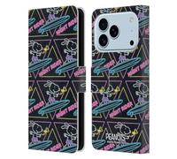 Head Case Designs sous Licence Officielle Peanuts Pilote de Nuit Snoopy Aloha Disco Étui Portefeuille en Cuir Compatible avec Apple iPhone 17 Pro