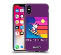 Head Case Designs sous Licence Officielle Peanuts Plage Beagle Snoopy Aloha Disco Coque en Gel [Protection de Qualité Militaire] Compatible avec Apple iPhone X/iPhone XS