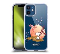 Head Case Designs sous Licence Officielle Peanuts Sakura Snoopy Oriental Coque en Gel Doux Compatible avec Apple iPhone 12 Mini
