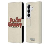 Head Case Designs sous Licence Officielle Peanuts Schroeder Snoopy Groovy Woodstock 50th Étui Portefeuille en Cuir Compatible avec Samsung Galaxy S26