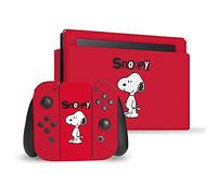 Head Case Designs sous Licence Officielle Peanuts Snoopy Graphiques du Personnage Vinyle Autocollant De Jeu Peau Autocollant Compatible avec Nintendo Switch Console & Dock & Joy-Con Controller Bundle