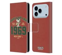Head Case Designs sous Licence Officielle Peanuts Snoopy Guitar 1969 Woodstock 50th Étui Portefeuille en Cuir Compatible avec Apple iPhone 17 Pro