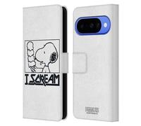 Head Case Designs sous Licence Officielle Peanuts Snoopy I Scream Chemise Rock Étui Portefeuille en Cuir Compatible avec Google Pixel 10