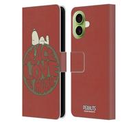 Head Case Designs sous Licence Officielle Peanuts Snoopy Peace Love Music Woodstock 50th Étui Portefeuille en Cuir Compatible avec Apple iPhone 17