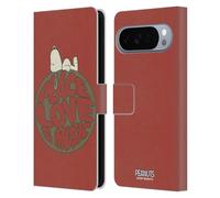 Head Case Designs sous Licence Officielle Peanuts Snoopy Peace Love Music Woodstock 50th Étui Portefeuille en Cuir Compatible avec Google Pixel 10 Pro XL