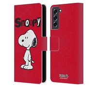 Head Case Designs sous Licence Officielle Peanuts Snoopy Personnages Coque en Cuir à Portefeuille Compatible avec Samsung Galaxy S21 FE 5G