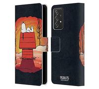 Head Case Designs sous Licence Officielle Peanuts Snoopy Spooktacular Étui Portefeuille en Cuir Compatible avec Galaxy A52 / A52s / 5G (2021)