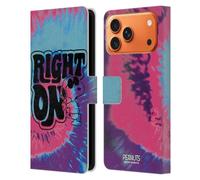Head Case Designs sous Licence Officielle Peanuts Snoopy Tie Dye Right on Woodstock 50th Étui Portefeuille en Cuir Compatible avec Apple iPhone 17 Pro Max