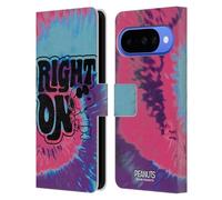 Head Case Designs sous Licence Officielle Peanuts Snoopy Tie Dye Right on Woodstock 50th Étui Portefeuille en Cuir Compatible avec Google Pixel 10
