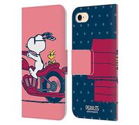 Head Case Designs sous Licence Officielle Peanuts Snoopy & Woodstock Moitié Et Rires Coque en Cuir à Portefeuille Compatible avec Apple iPhone 7/8 / SE 2020 & 2022