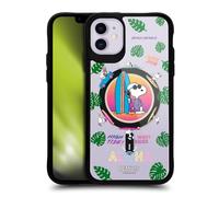 Head Case Designs sous Licence Officielle Peanuts Surf Tropical Snoopy et Ses Amis Black Shockproof Bumper Case [Military Grade Protection] Compatible with Apple iPhone 11 and Compatible with MagSafe