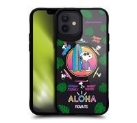 Head Case Designs sous Licence Officielle Peanuts Tropical Surf Snoopy & Friends Black Shockproof Bumper Case [Military Grade] Compatible with Apple iPhone 12 / iPhone 12 Pro and with MagSafe