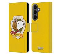 Head Case Designs sous Licence Officielle Peanuts Vol D'As Les Nombreux Visages De Snoopy Étui Portefeuille en Cuir Compatible avec Samsung Galaxy S26 Plus
