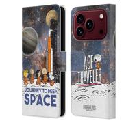 Head Case Designs sous Licence Officielle Peanuts Voyage dans l'espace lointain Secrets d'Apollo 10 Étui Portefeuille en Cuir Compatible avec Apple iPhone 18 Pro