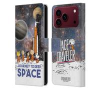 Head Case Designs sous Licence Officielle Peanuts Voyage dans l'espace lointain Secrets d'Apollo 10 Étui Portefeuille en Cuir Compatible avec Apple iPhone 18 Pro Max
