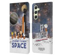 Head Case Designs sous Licence Officielle Peanuts Voyage dans l'espace lointain Secrets d'Apollo 10 Étui Portefeuille en Cuir Compatible avec Samsung Galaxy A54 5G