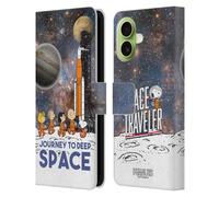Head Case Designs sous Licence Officielle Peanuts Voyage dans l'espace lointain Secrets d'Apollo 10 Étui Portefeuille en Cuir Compatible avec Apple iPhone 17