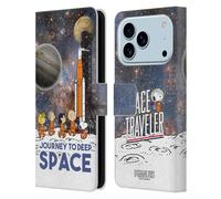 Head Case Designs sous Licence Officielle Peanuts Voyage dans l'espace lointain Secrets d'Apollo 10 Étui Portefeuille en Cuir Compatible avec Apple iPhone 17 Pro