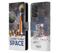 Head Case Designs sous Licence Officielle Peanuts Voyage dans l'espace lointain Secrets d'Apollo 10 Étui Portefeuille en Cuir Compatible avec Galaxy A52 / A52s / 5G (2021)