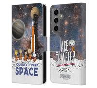 Head Case Designs sous Licence Officielle Peanuts Voyage dans l'espace lointain Secrets d'Apollo 10 Étui Portefeuille en Cuir Compatible avec Samsung Galaxy S25